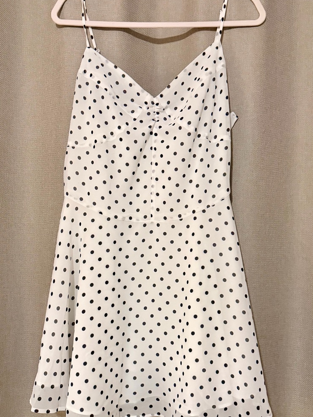 Urban Outfitters White Polka Dot Mini Dress